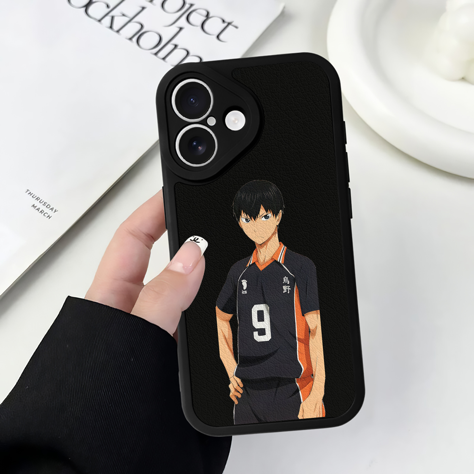 （画像用） ハイキュー!! Haikyu!! 【iPhone 16シリーズ対応】シリコンスマホケース（レザー調） 材質：シリコン